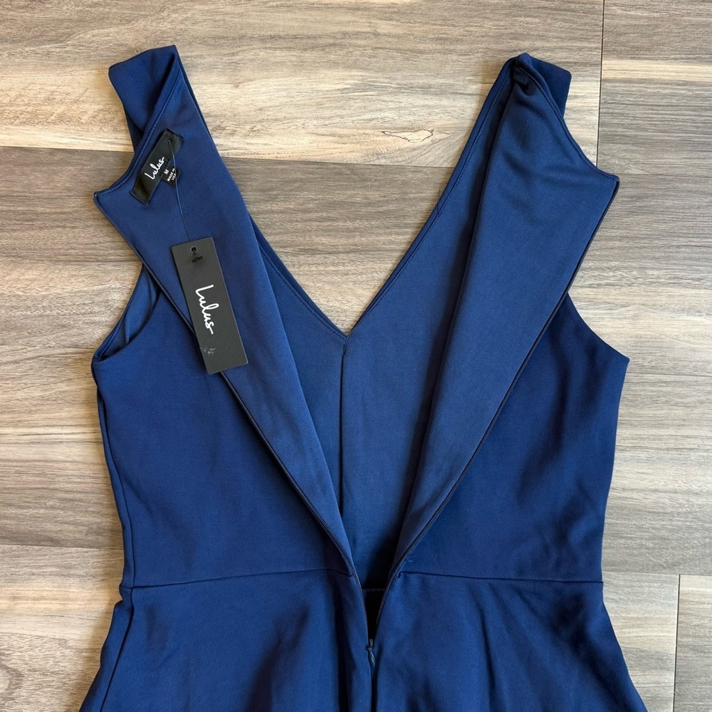 NWT Lulus Navy Blue Mini Dress Size M - Picture 8 of 10